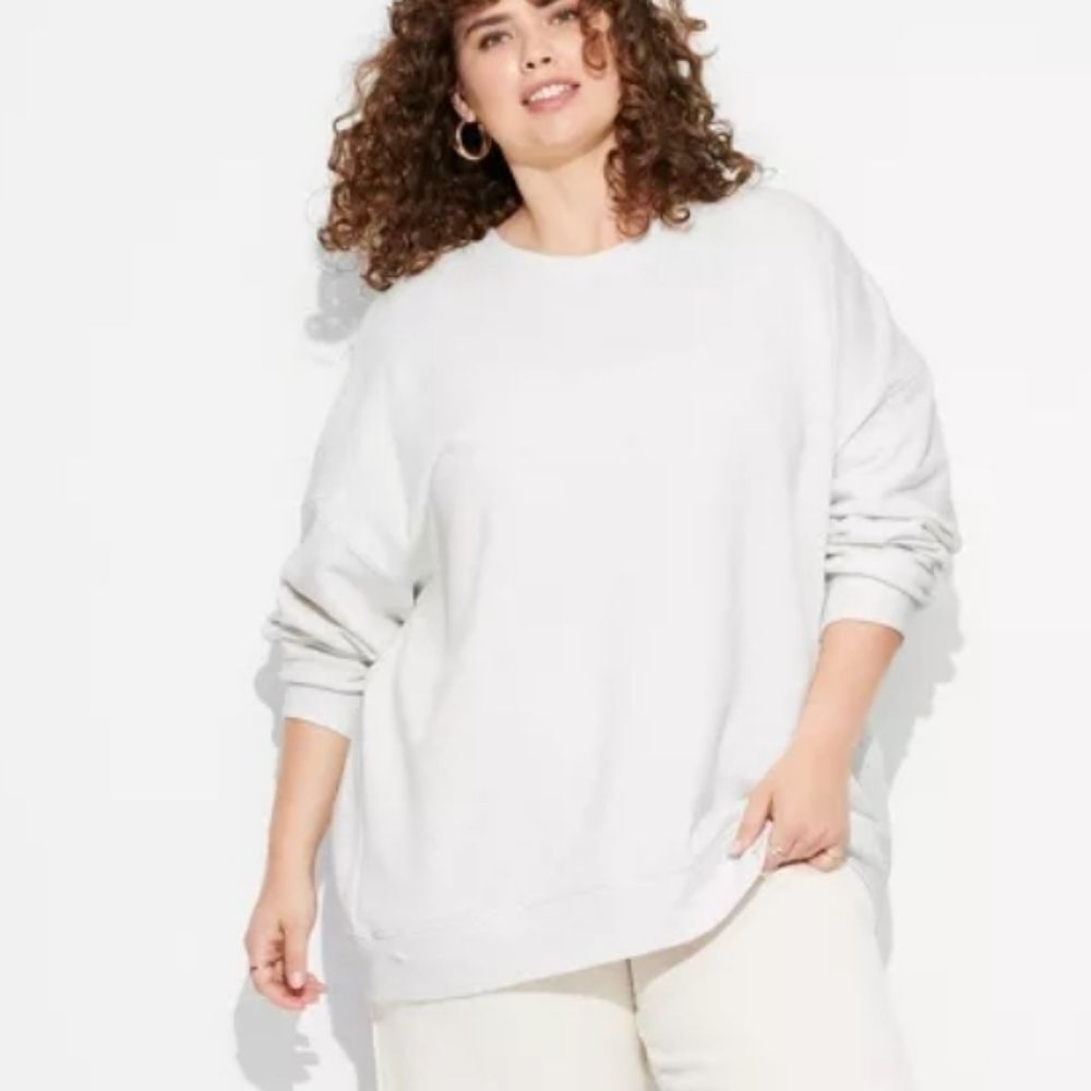 🆕️👕Drop-Shoulder Sweatshirt From Wild Fable, SZ XXL - Heather Gray